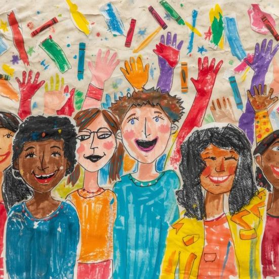 Kampklare collager. AI genereret billede.