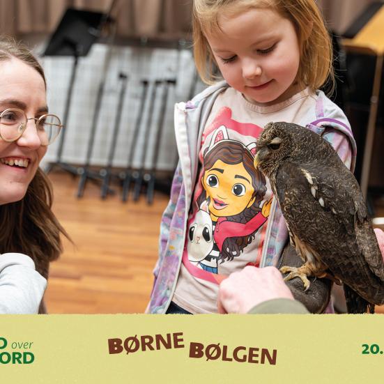 Børn kigger på ugle
