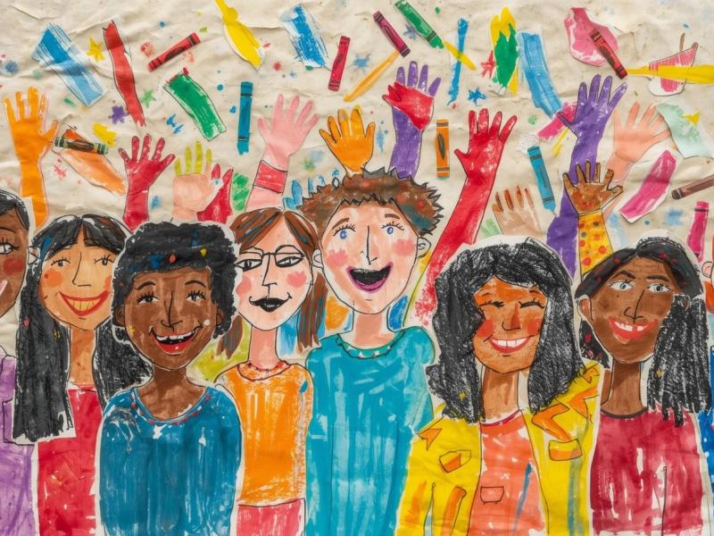 Kampklare collager. AI genereret billede.