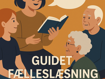 Guidet fælleslæsning. AI genereret billede.