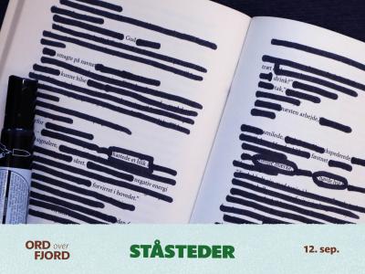 Åben bog hvor nogle ord er overstreget