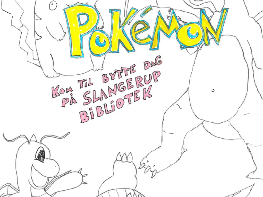 Tegnede Pokémon-figurer